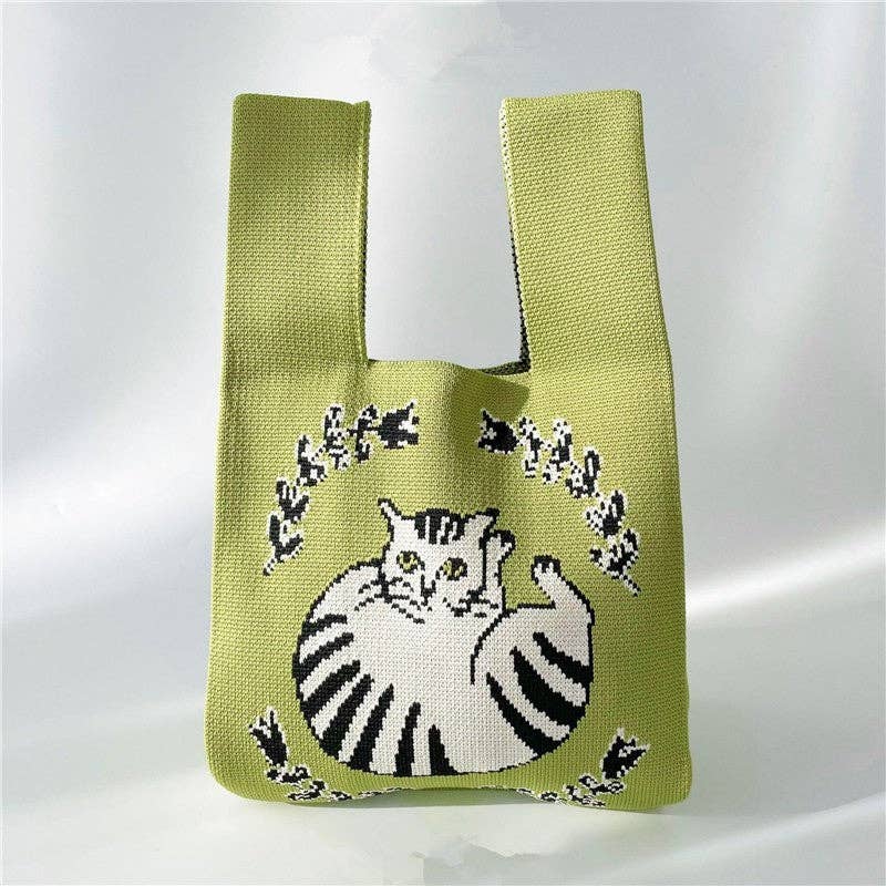 
                  
                    Knit Tote - Rolly Polly Cat
                  
                