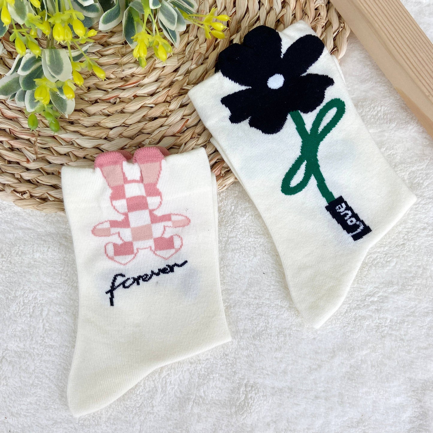 
                  
                    Peek-a-boo Floral Socks
                  
                