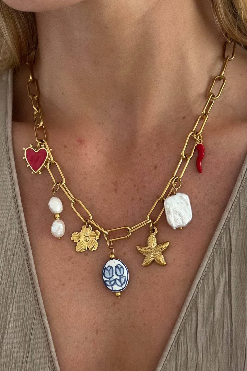 
                  
                    Bold Charms Paperclip Necklace
                  
                
