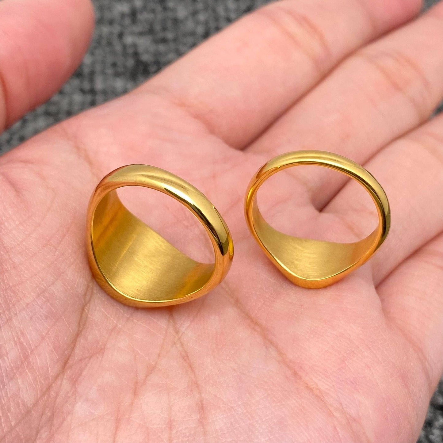 
                  
                    Gold Plated Stainless Steel Smiley Face Ring
                  
                