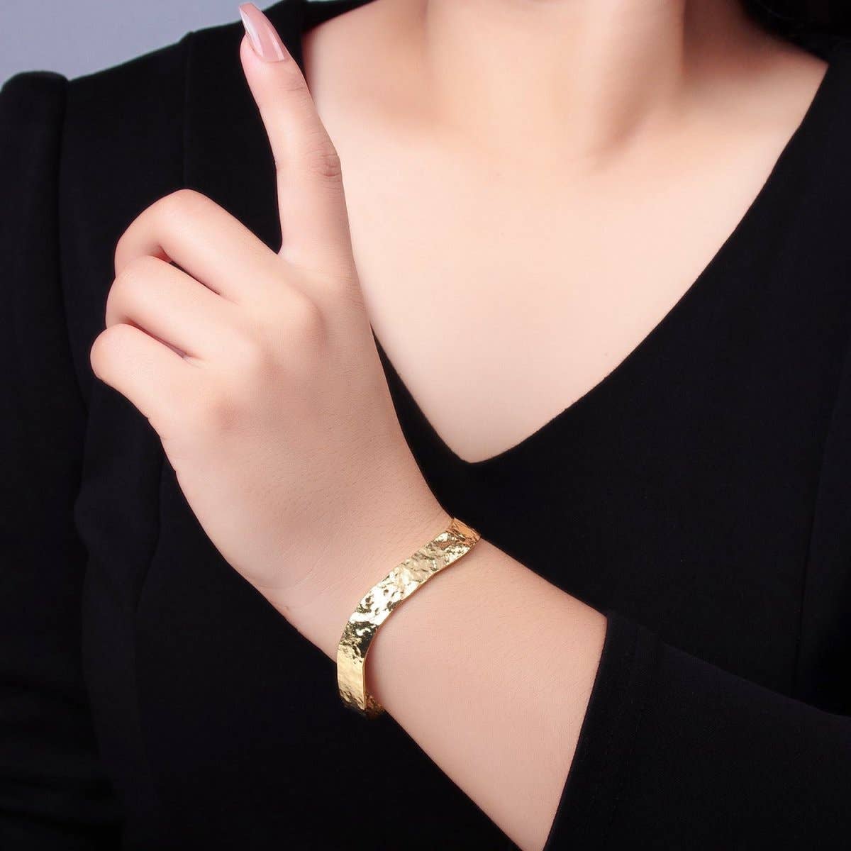 
                  
                    Hammered Cuff Bracelet
                  
                