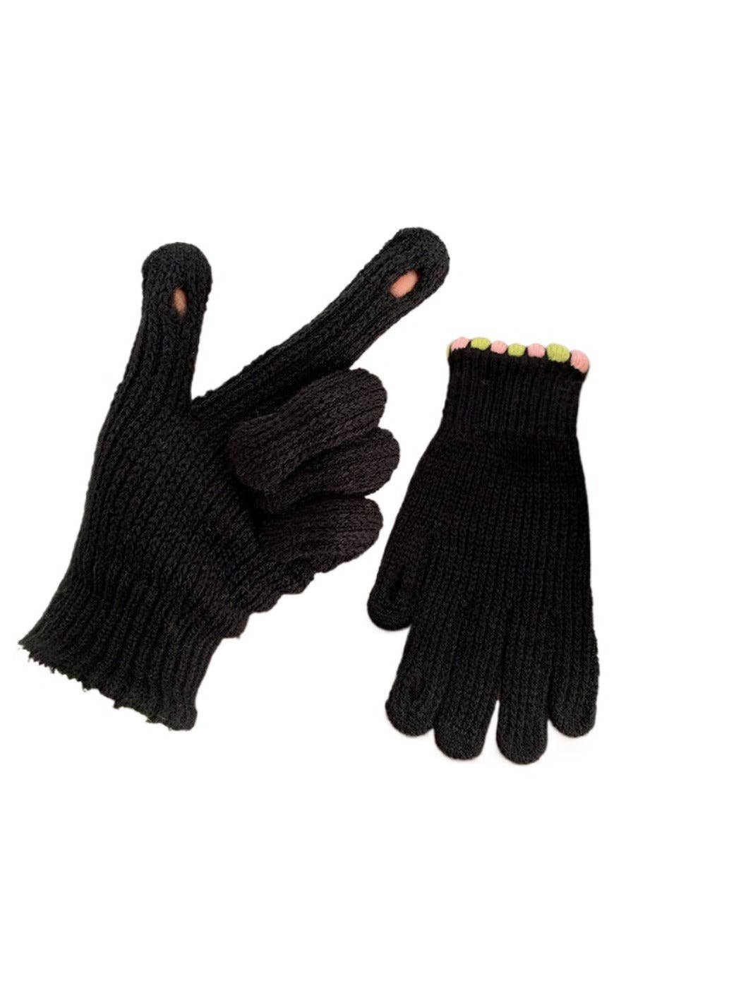 
                  
                    Dotted Cuff Knit Touchscreen Gloves
                  
                