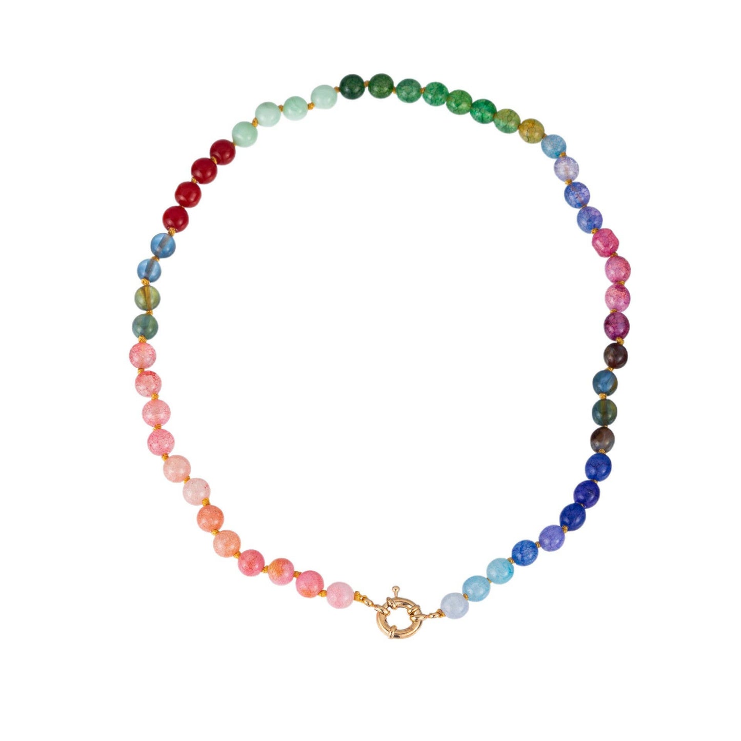 
                  
                    Natural Semi-Precious Stone and Glass Beads Necklace
                  
                
