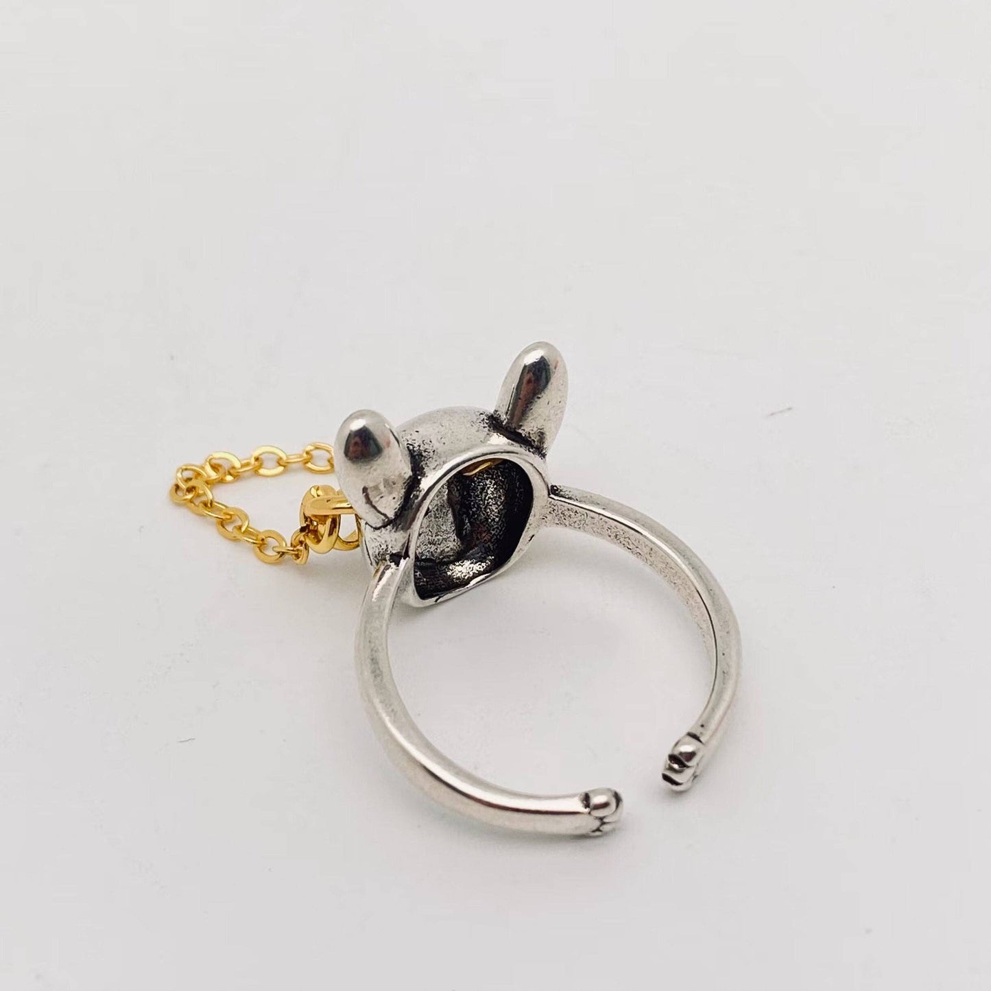 
                  
                    Glasses Chain Bulldog Adjustable Ring
                  
                