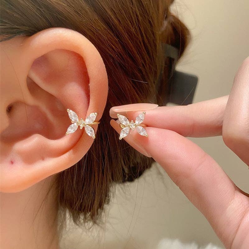 
                  
                    Butterfly Zirconia Ear Cuffs
                  
                