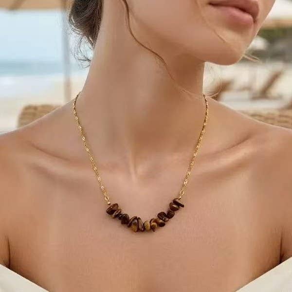 
                  
                    Tiger's Eye Chip Beads Necklace
                  
                