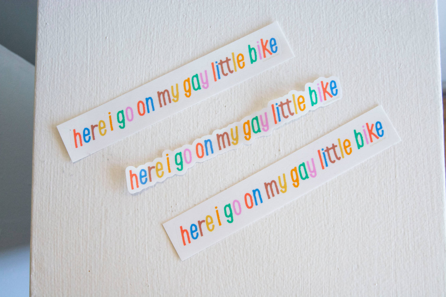 
                  
                    Here I Go On My Little Gay Bike Vinyl Sticker
                  
                