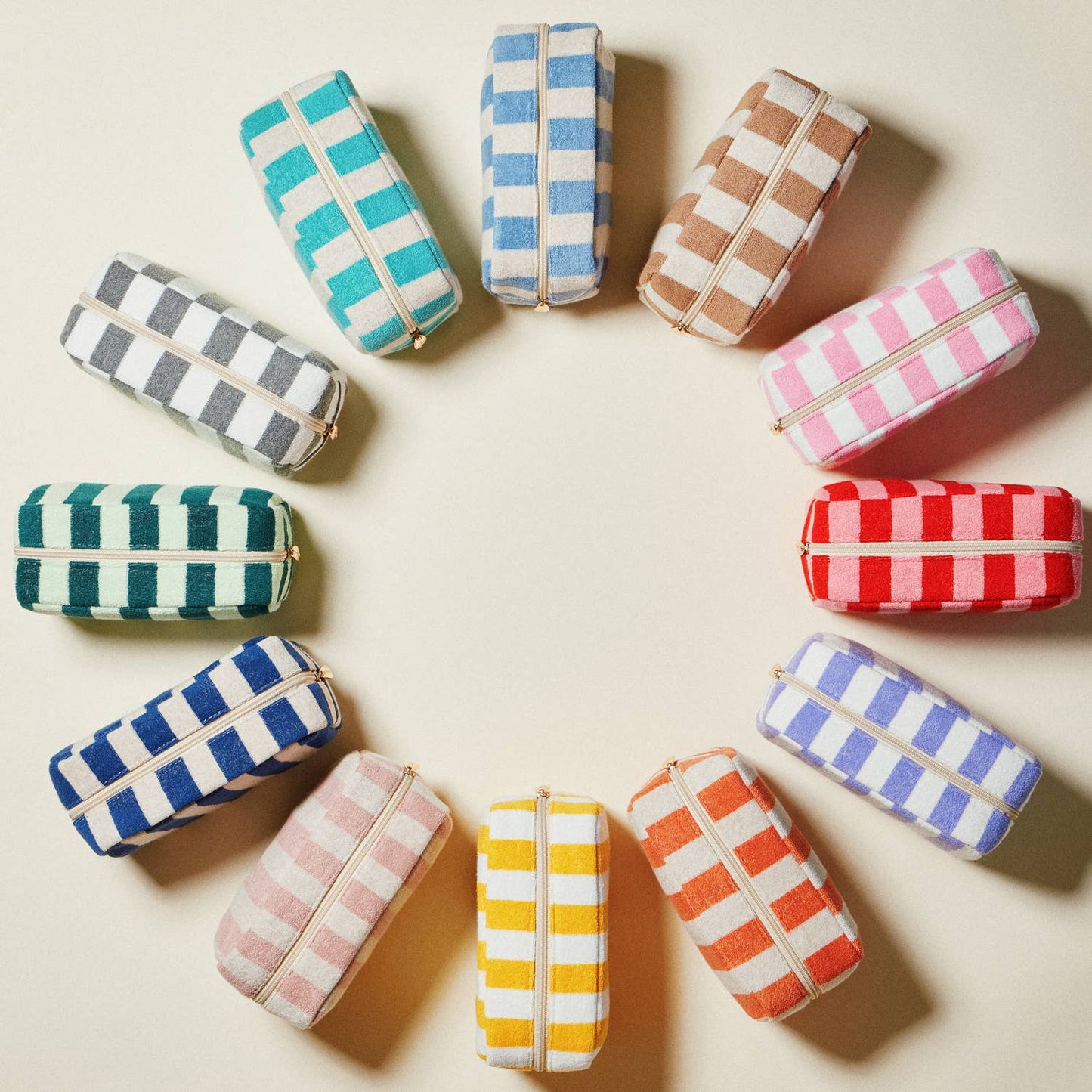 
                  
                    Cotton Terry Cabana Striped Zip Pouch
                  
                