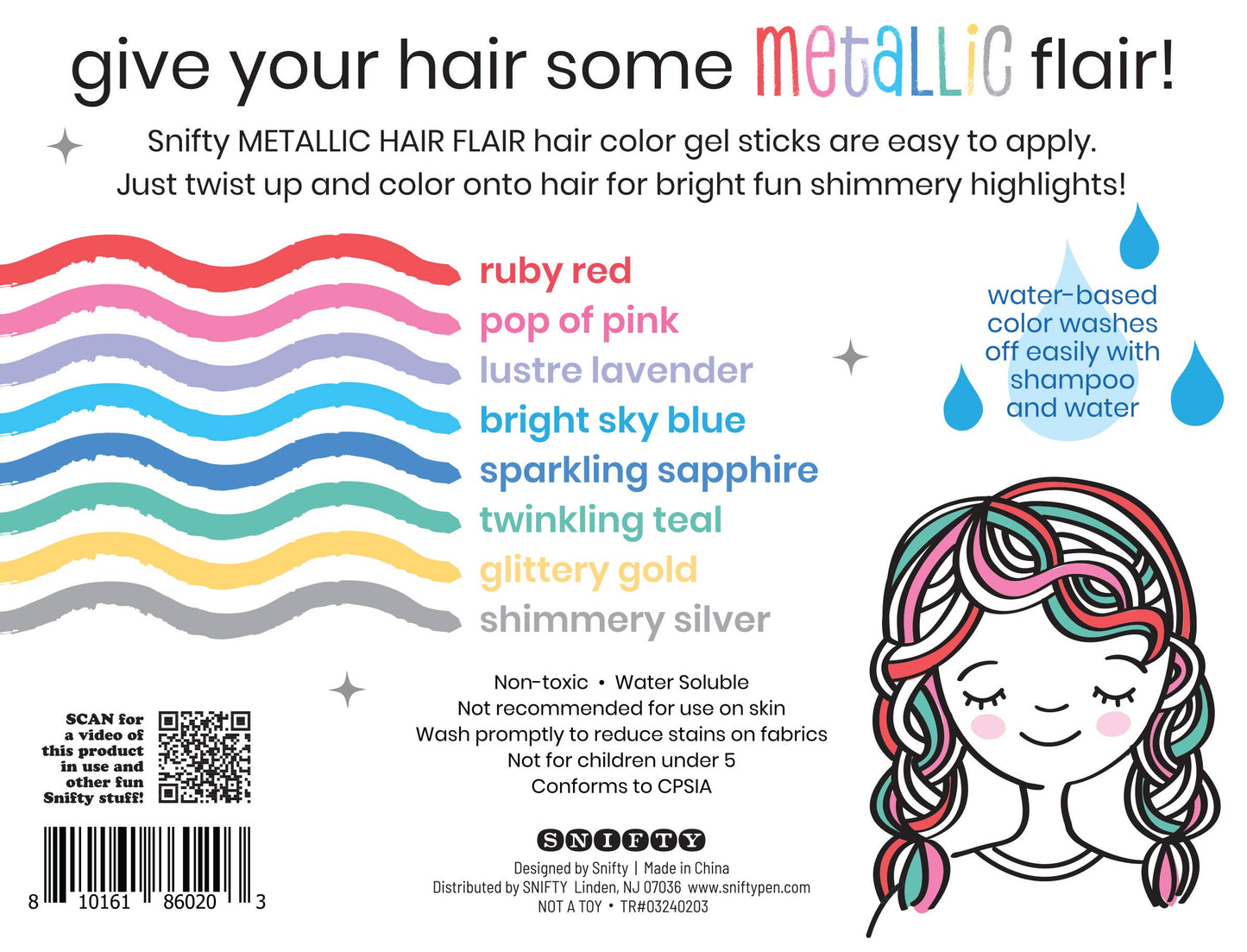 
                  
                    Hair Flair Metallic Color Gel Sticks | Set of 8
                  
                