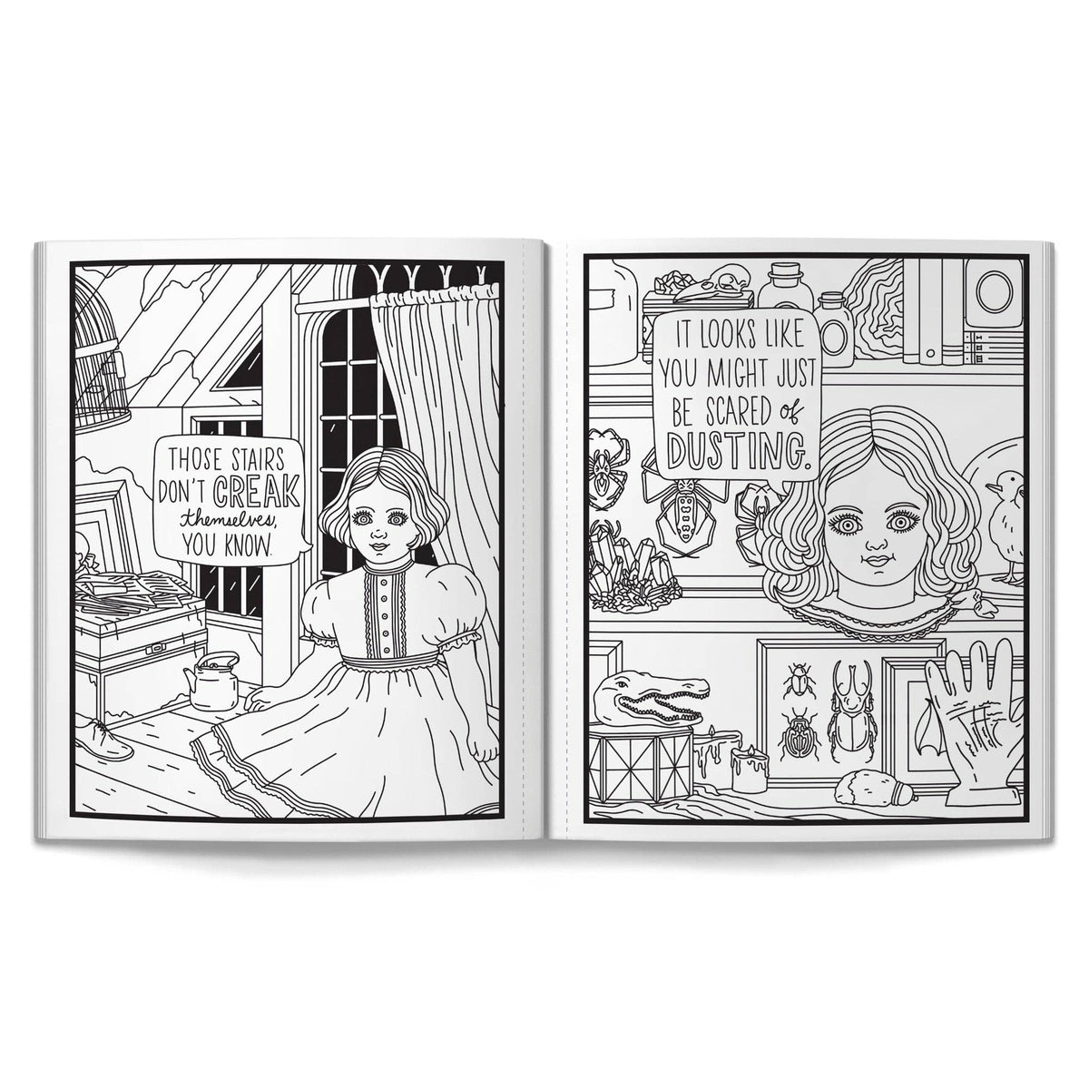 
                  
                    Haunted Dolls Coloring Book by Brass Monkey
                  
                