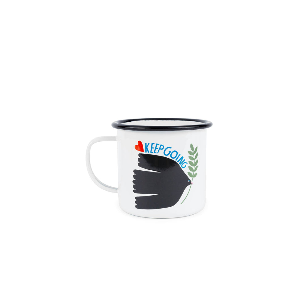 Enamelware  16oz Mug - Keep Going by Lisa Congdon