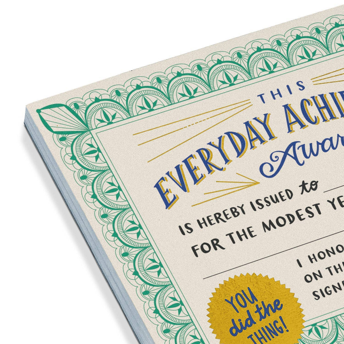 
                  
                    Everyday Achievement Certificate Notepad
                  
                