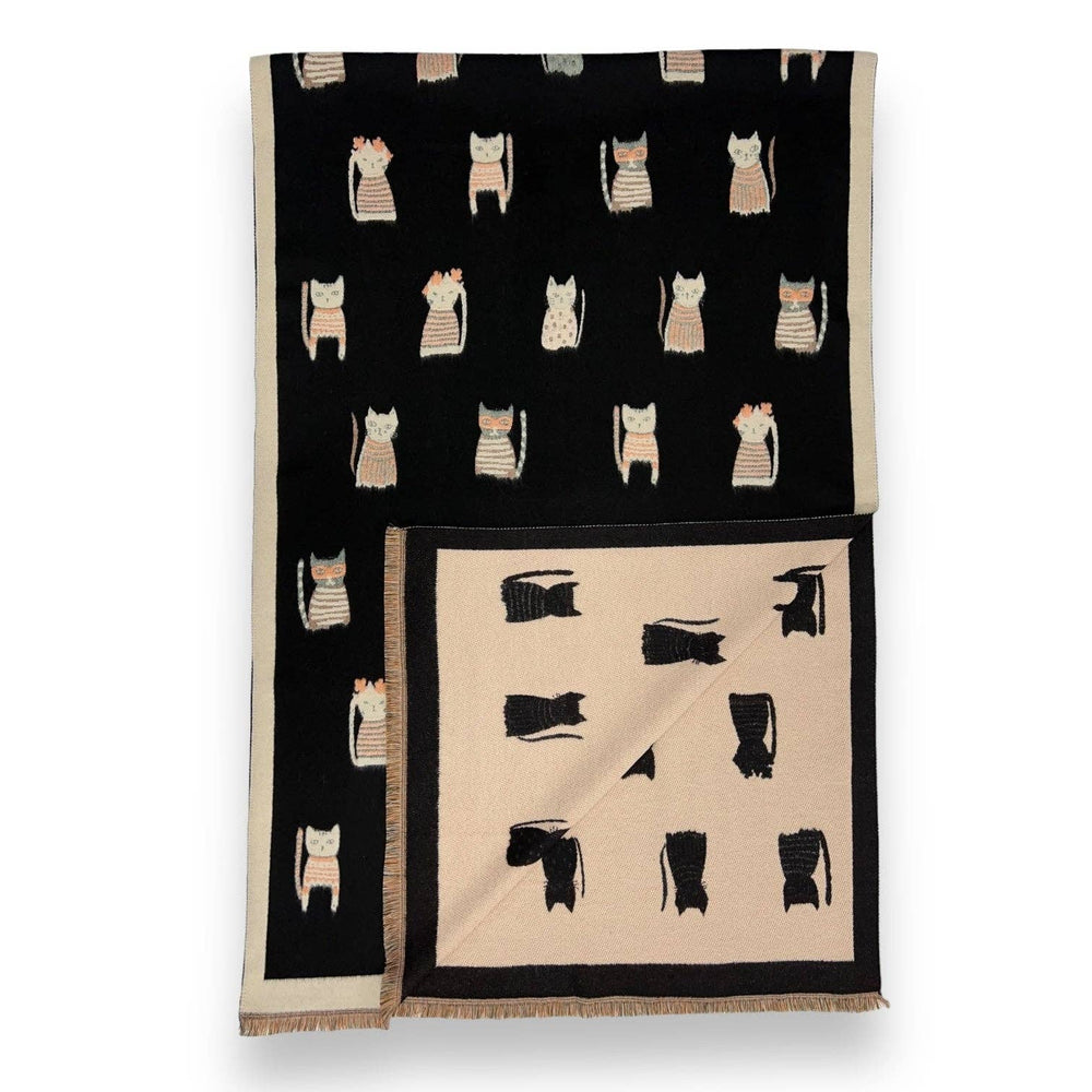 
                  
                    Cat Print Cashmere Blend Scarf
                  
                