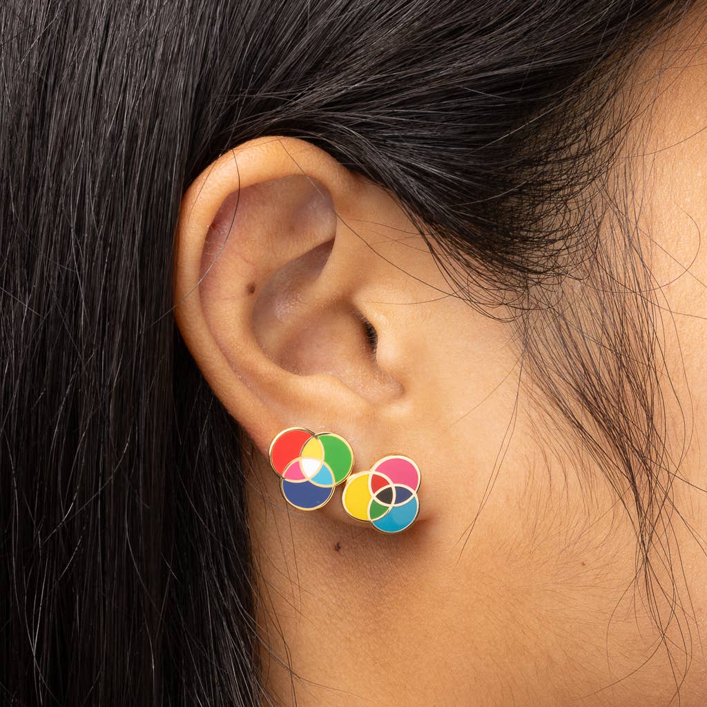 
                  
                    RGB & CMYK Earrings by Yellow Owl
                  
                