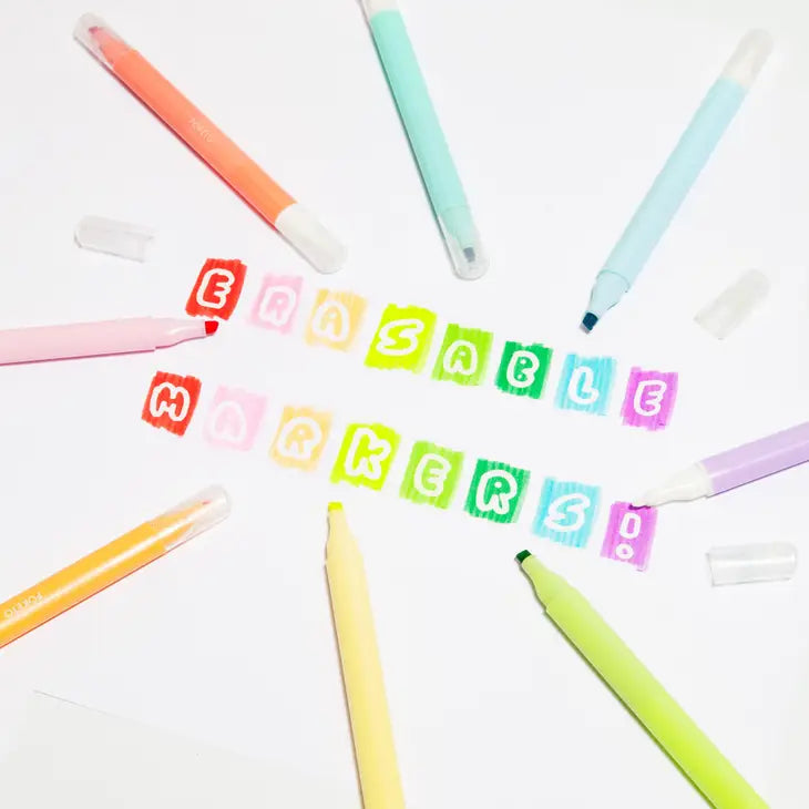 Letters written using erasable markers