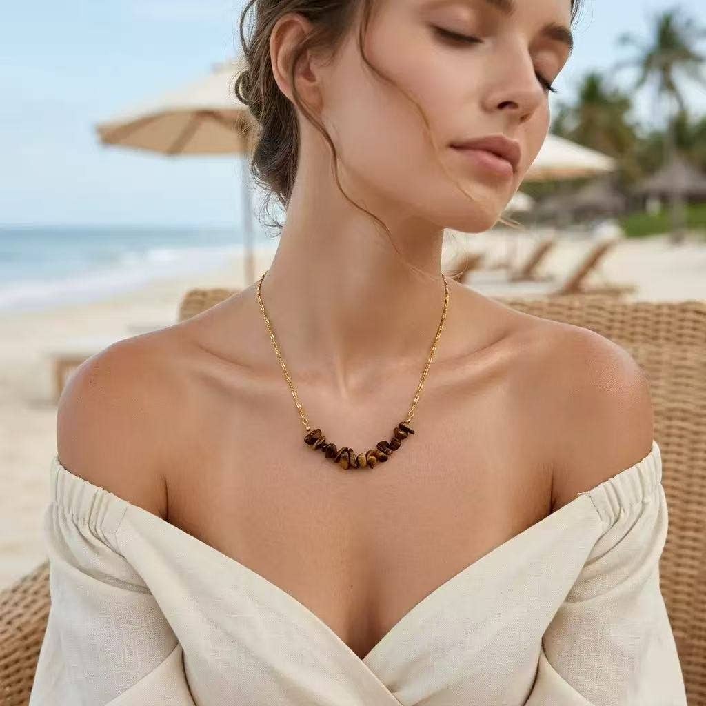 
                  
                    Tiger's Eye Chip Beads Necklace
                  
                