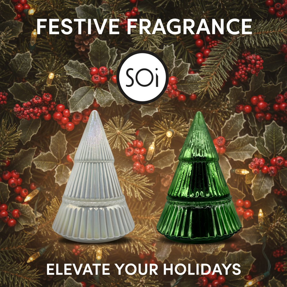 
                  
                    Mistletoe & Holly Glass Tree Vessel Candle: 9oz
                  
                