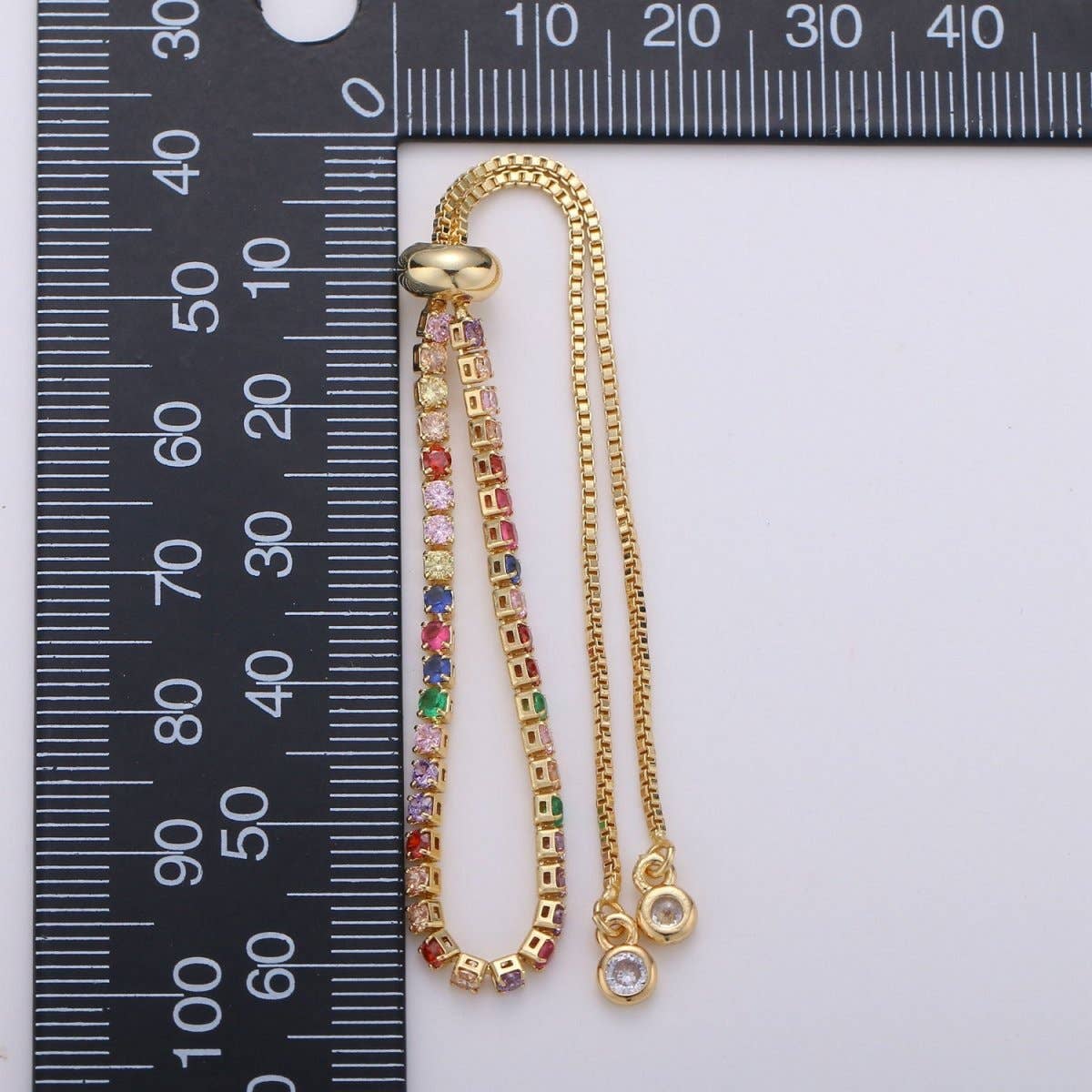 
                  
                    Micro Pave CZ Adjustable Bolo Pull Bracelet
                  
                