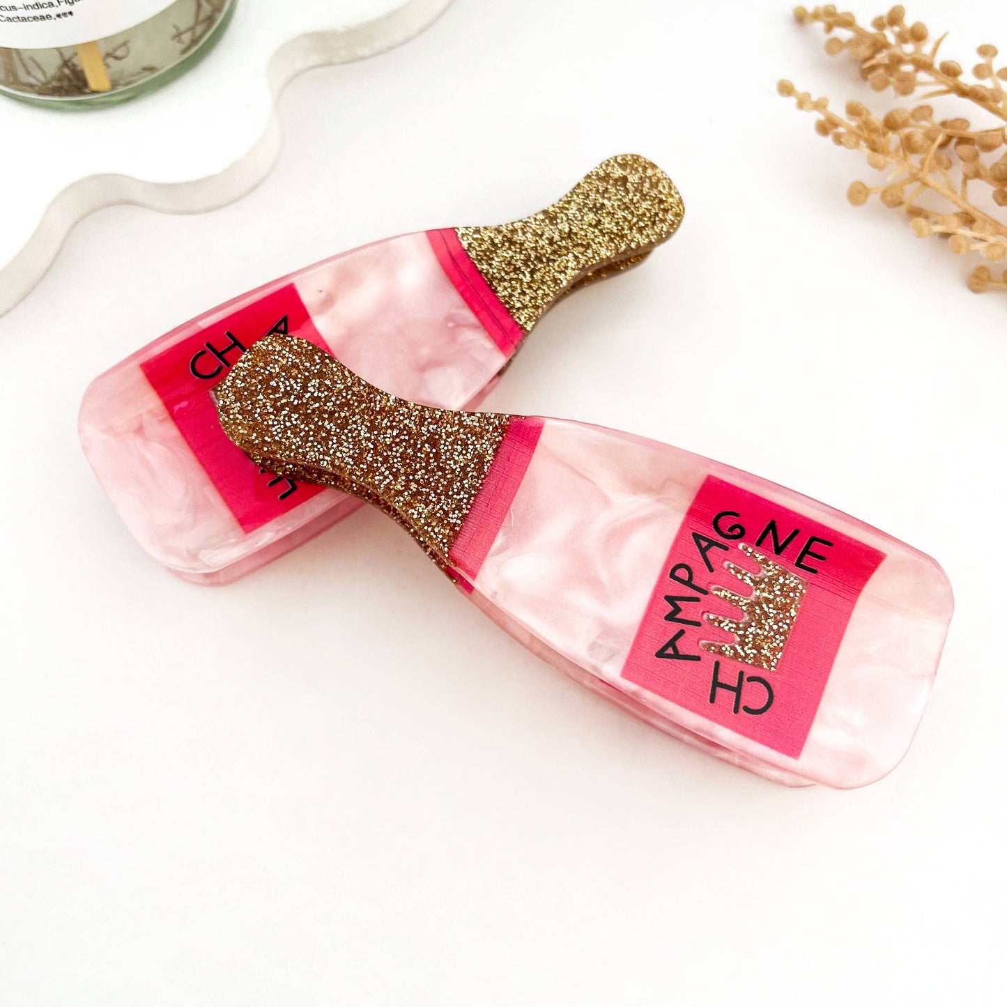 
                  
                    Champagne Bottle Hair Claw
                  
                