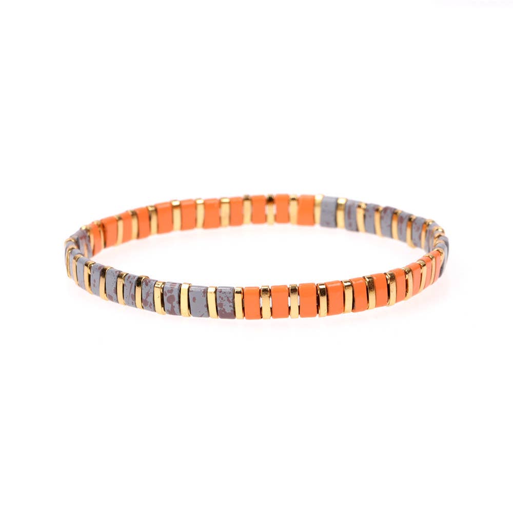 
                  
                    Glass TILA + Hematite Beaded Elastic Bracelets (Collection B)
                  
                