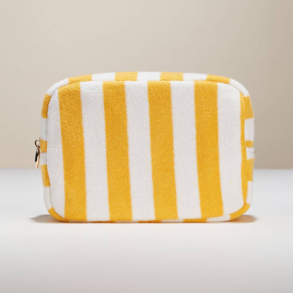 
                  
                    Cotton Terry Cabana Striped Zip Pouch
                  
                