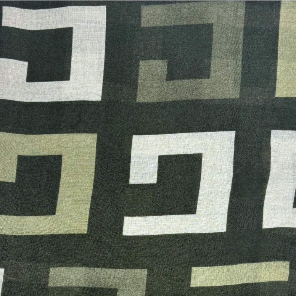 
                  
                    Big Geometrical Cotton Blend Scarf
                  
                