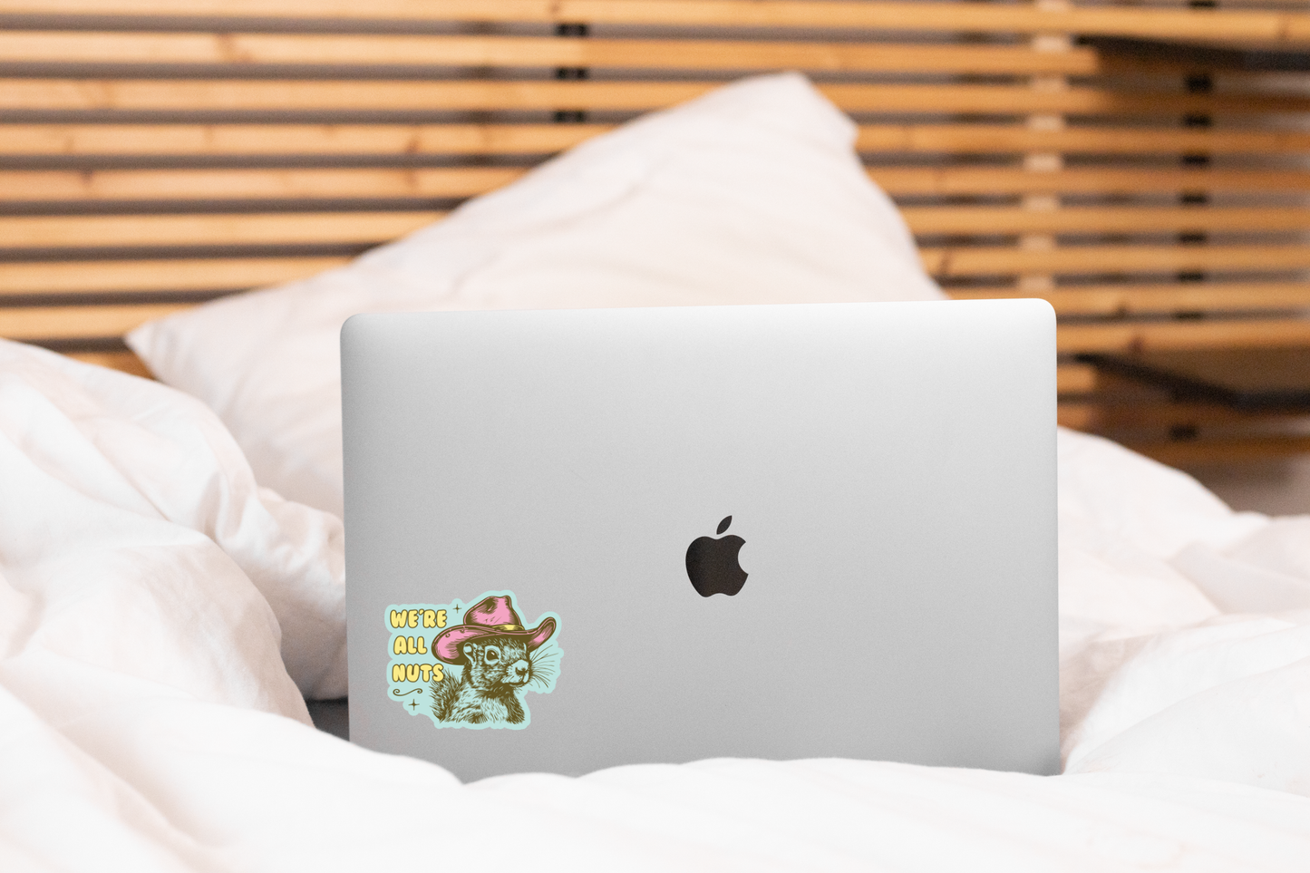 
                  
                    We're All Nuts Sticker
                  
                