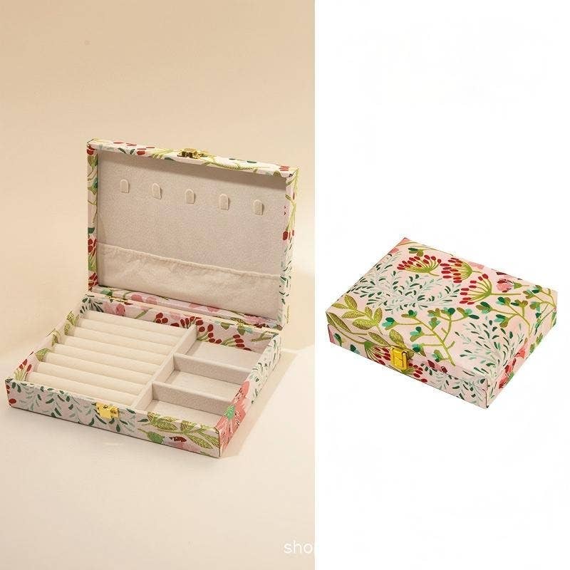 
                  
                    Floral Jewelry Vanity Travel Case
                  
                