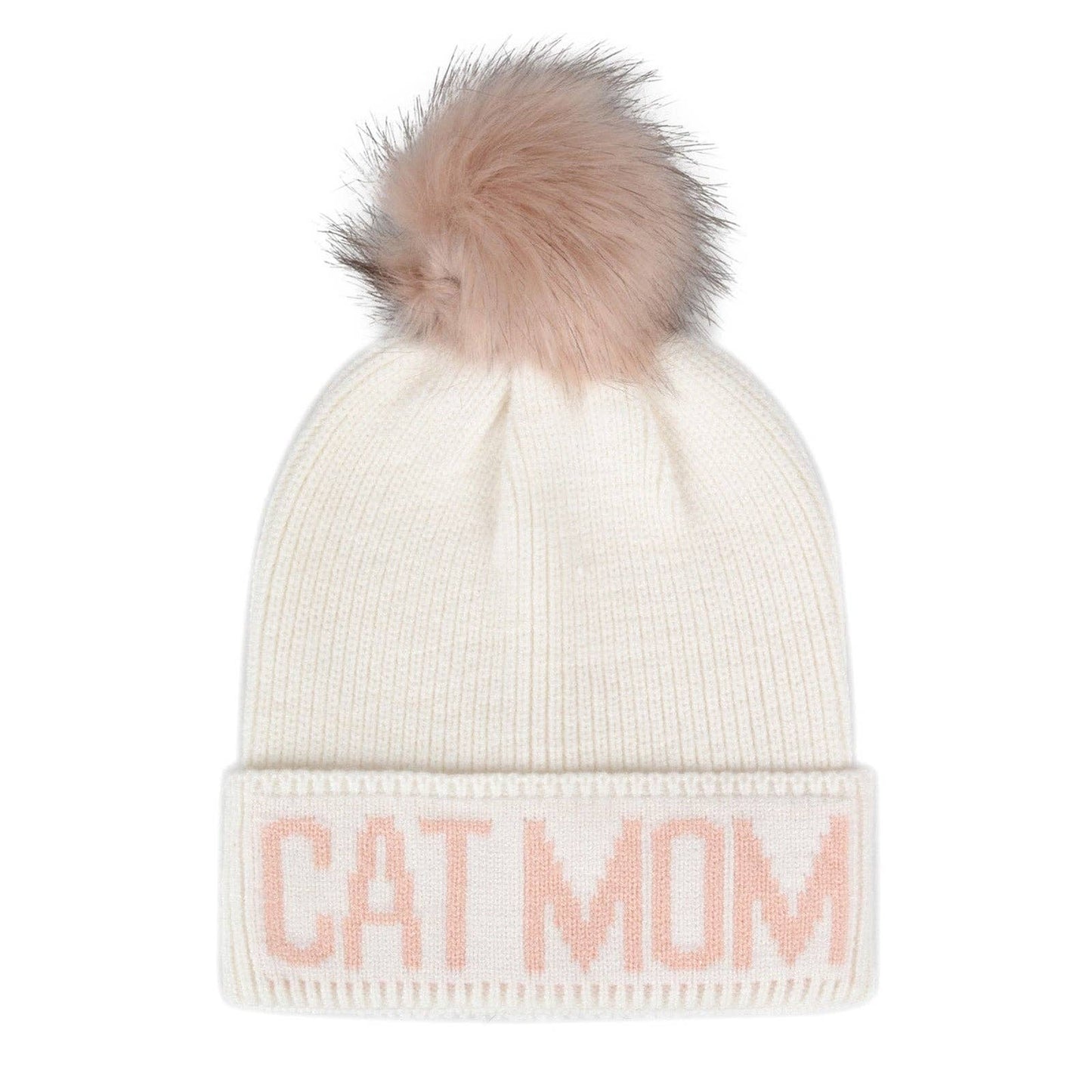 
                  
                    "Cat Mom" PomPom Knit Beanie
                  
                