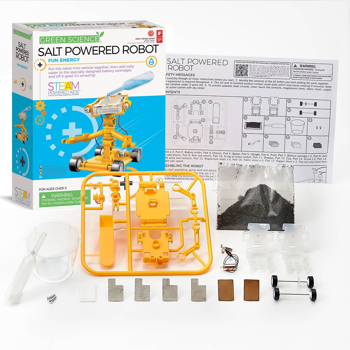 
                  
                    Salt-Powered Robot | Green Science STEM Toy
                  
                