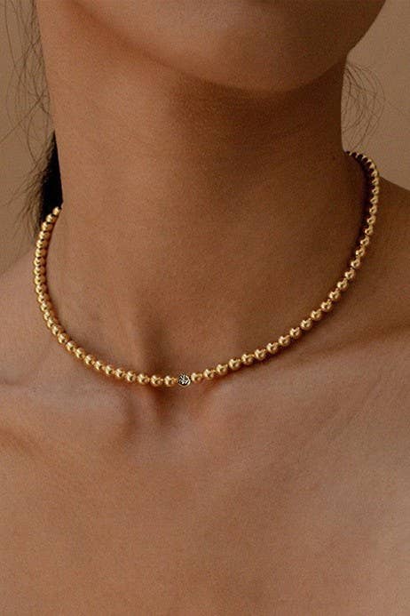 
                  
                    Stone Accented Free Beaded Ball Chain Necklace
                  
                