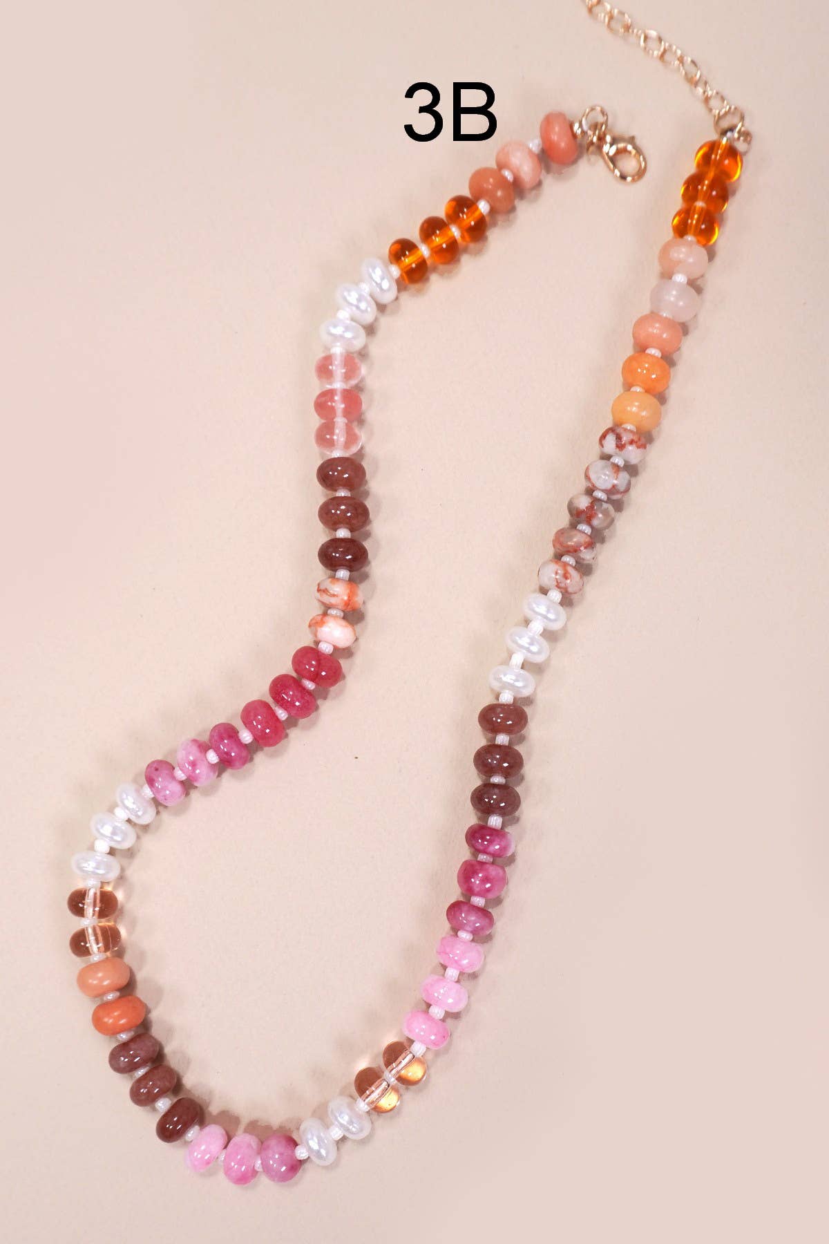 
                  
                    Agate Stone and Glass Beaded Necklace
                  
                