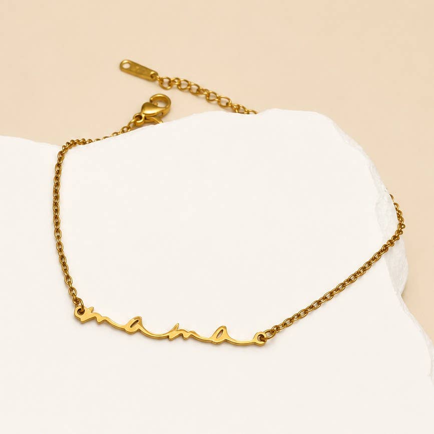 
                  
                    "Mama" Script Bracelet
                  
                