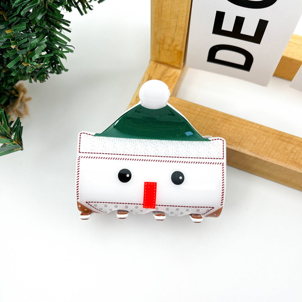 Snow Man Classic Rectangle Hair Claw