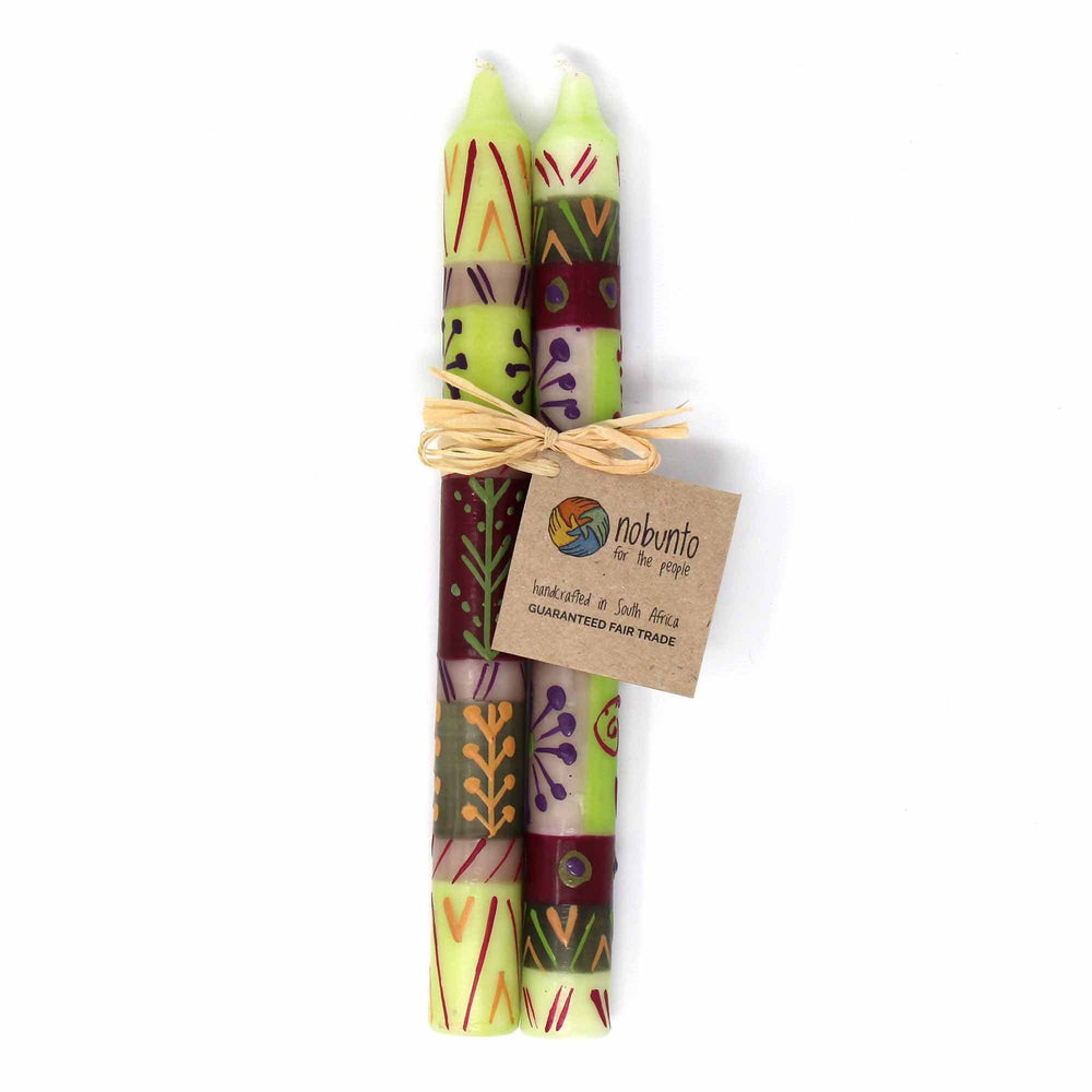
                  
                    Two decorated candles tied together with anobunto label on a white background
                  
                