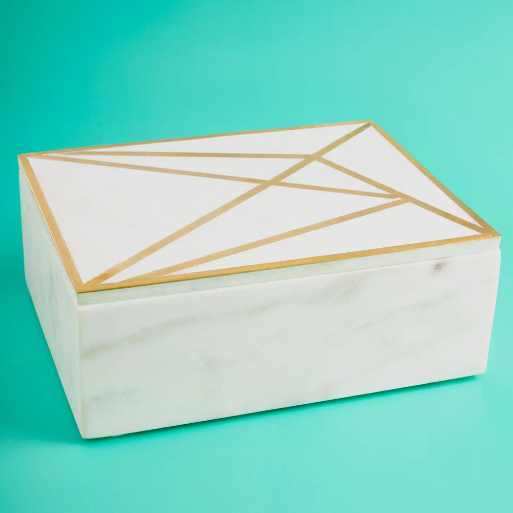 
                  
                    White and Gold Marble Box
                  
                