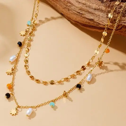 
                  
                    Double Layer Mini Charms Necklace
                  
                