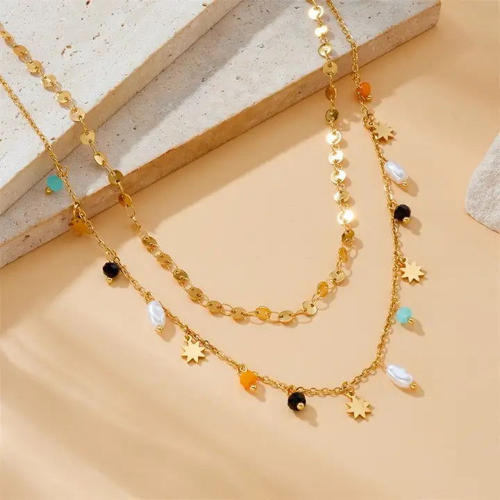 
                  
                    Double Layer Mini Charms Necklace
                  
                