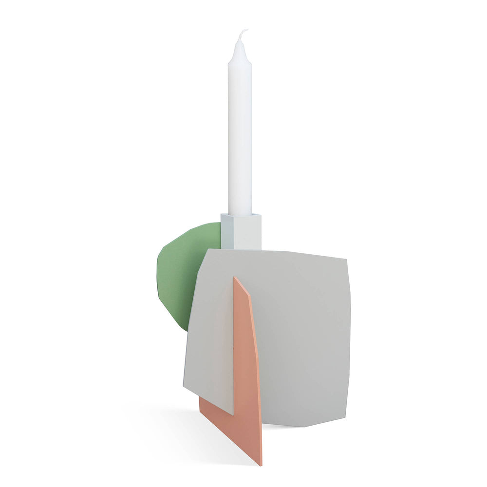 
                  
                    Matisse-inspired pastel metal candlestick holder
                  
                