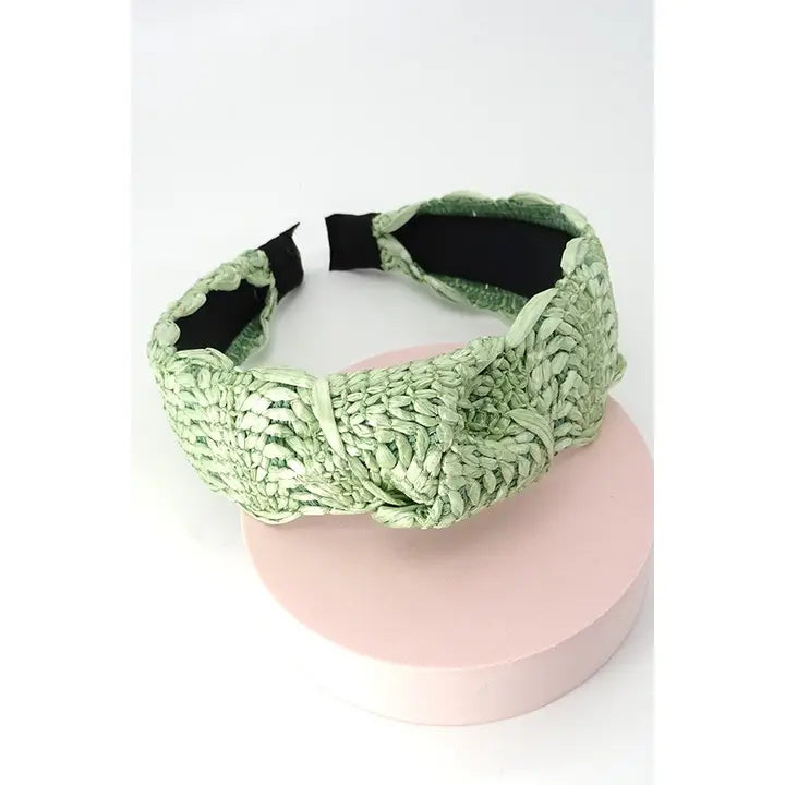 Top Knot Straw Headband