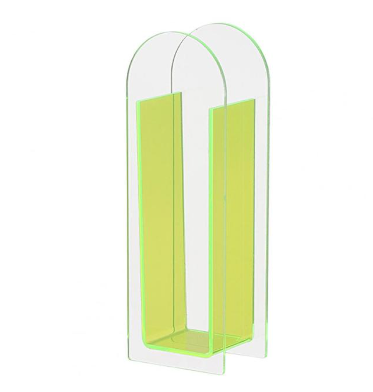
                  
                    Light yellow and clear transparent acrylic flower vase
                  
                