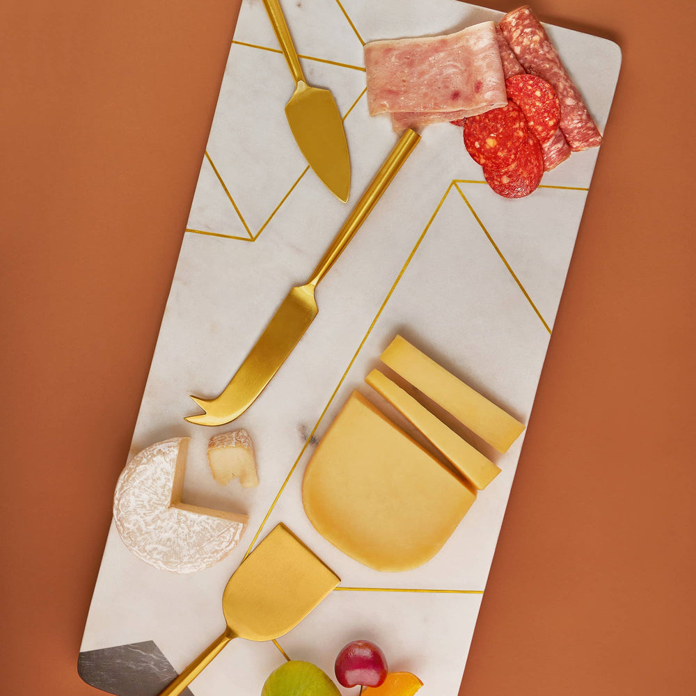
                  
                    Moonlight Marble Serving Board with Cheese Knives Set
                  
                