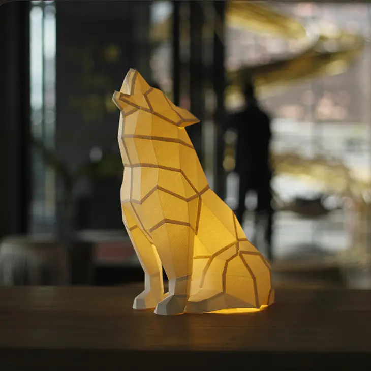 Wolf Lamp DIY Kirigami